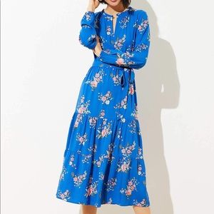 Floral Tiered Maxi Dress Long Sleeve